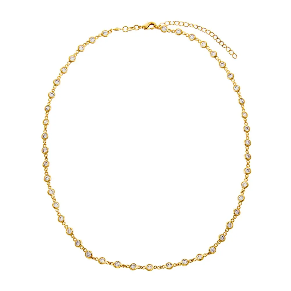 Multi CZ Chain Necklace sold by Adina Eden's product image thumbnail 2