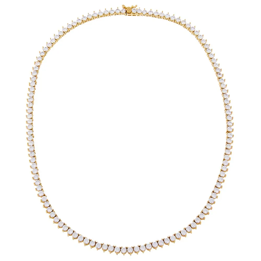 Three Prong Tennis Necklace sold by Adina Eden's product image thumbnail 3