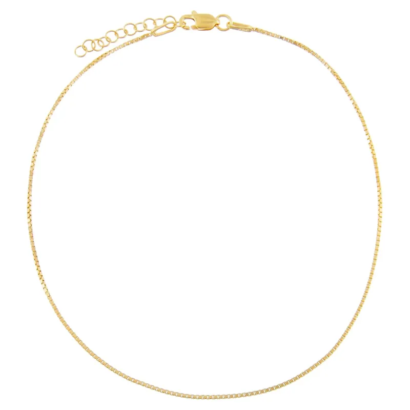 Thin Box Chain Anklet sold by Adina Eden's