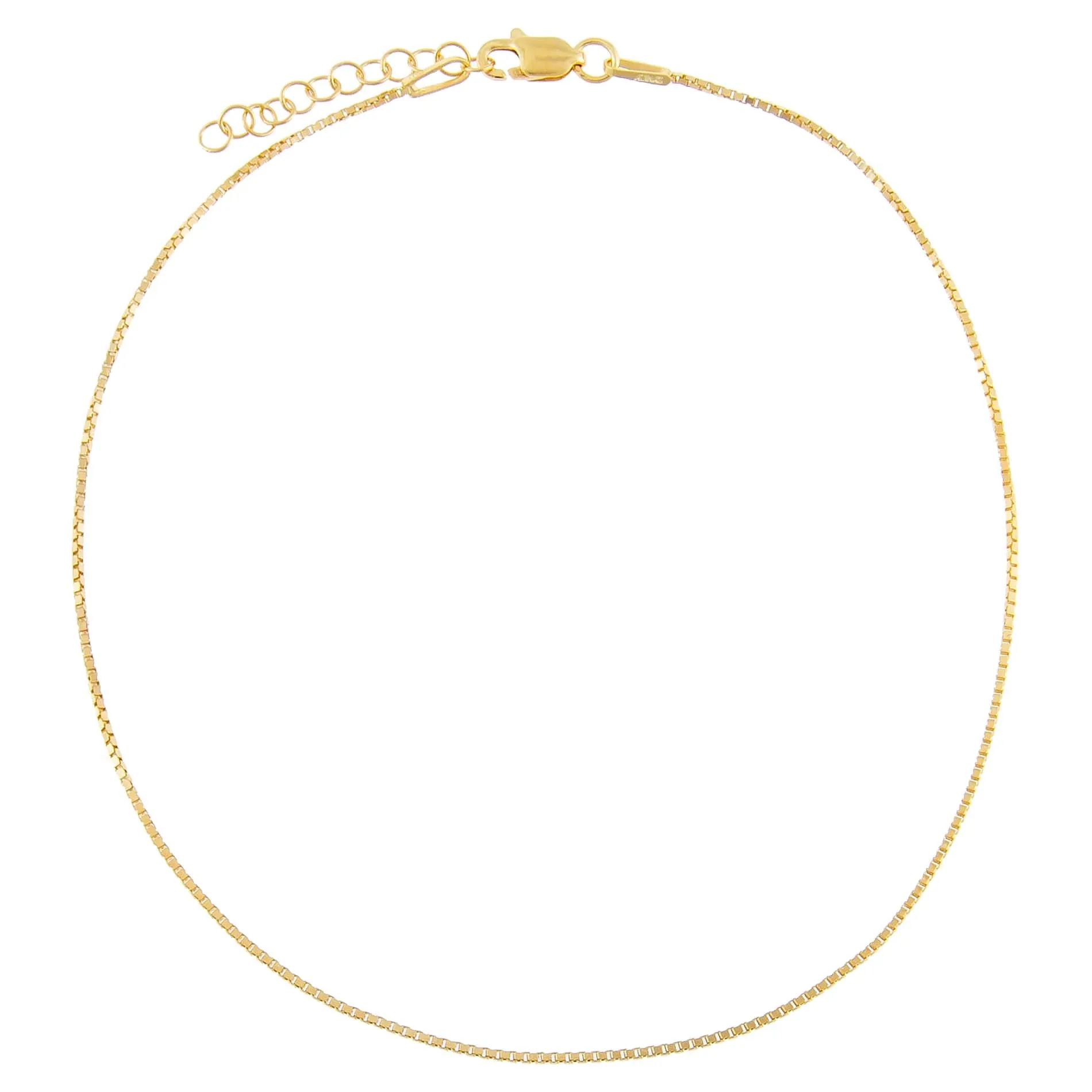 Thin Box Chain Anklet sold by Adina Eden's