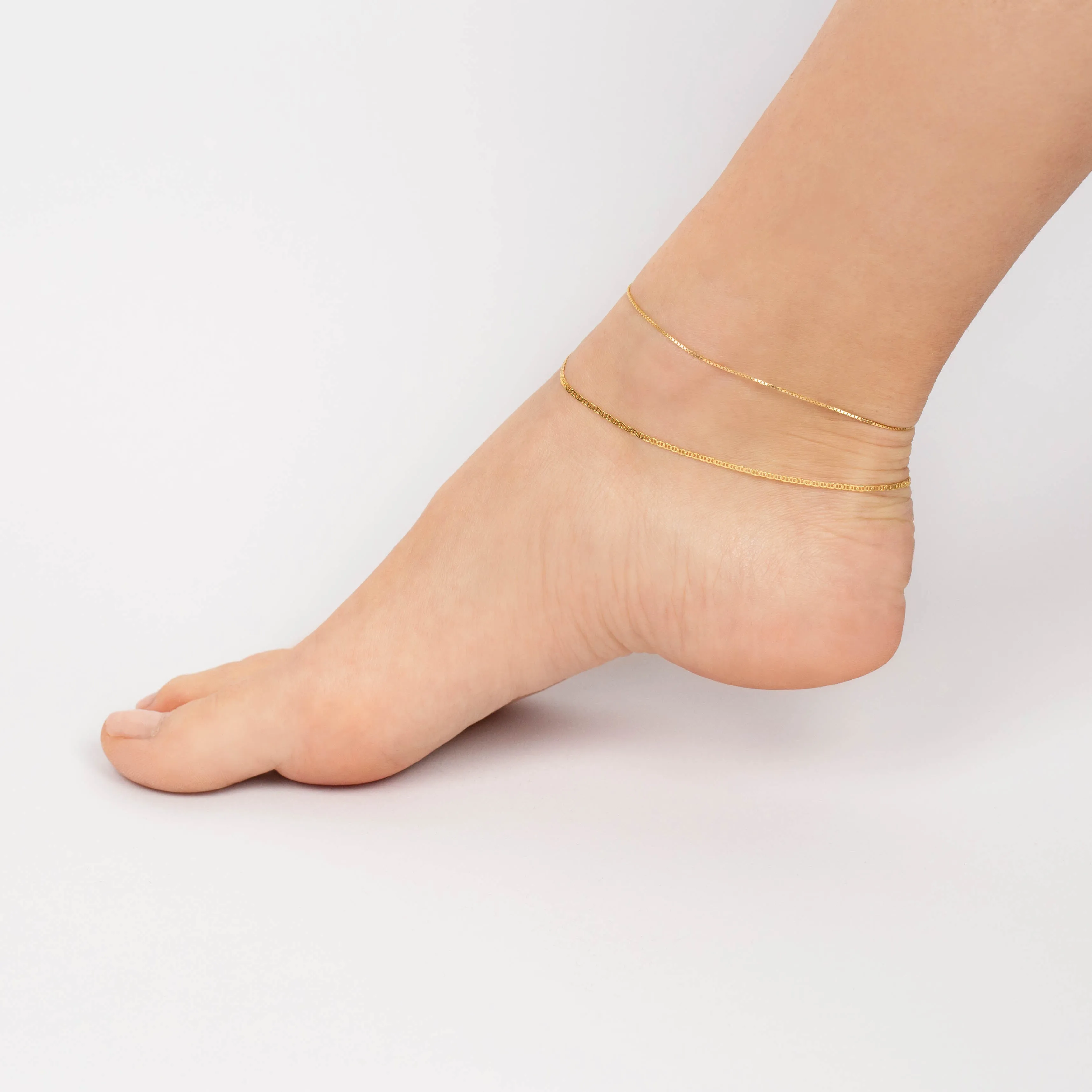 Thin Box Chain Anklet sold by Adina Eden's product image thumbnail 2