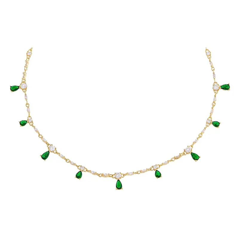 Dangling Colored Stones Choker sold by Adina Eden's