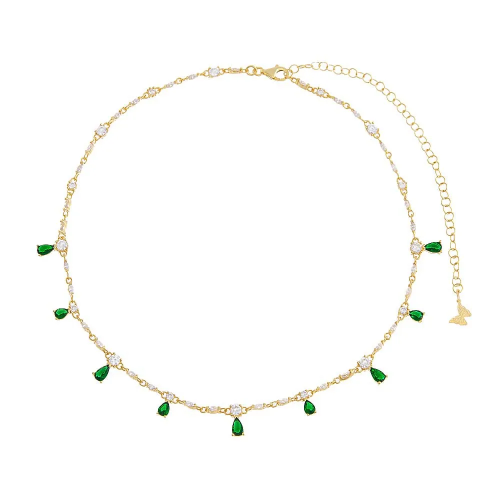 Dangling Colored Stones Choker sold by Adina Eden's product image thumbnail 3