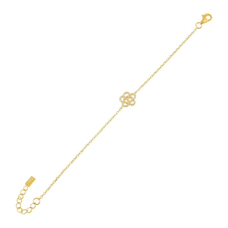 CZ Rose Flower Bracelet sold by Adina Eden's