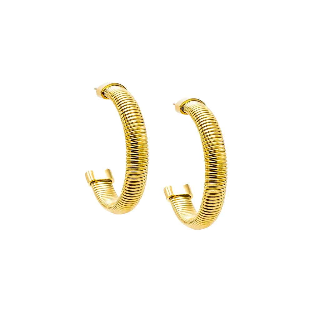 Snake Open Hoop Earring sold by Adina Eden's