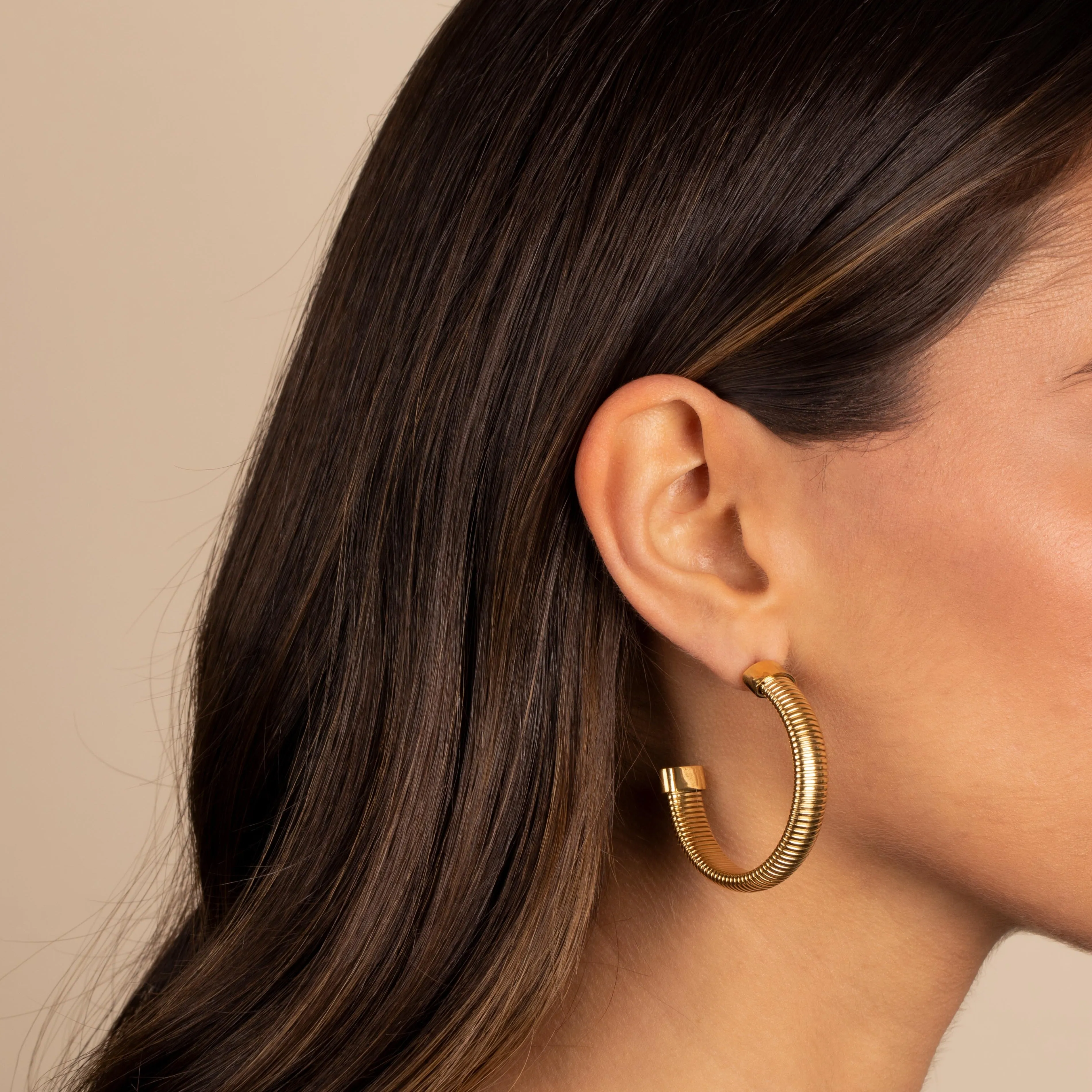 Snake Open Hoop Earring sold by Adina Eden's product image thumbnail 3