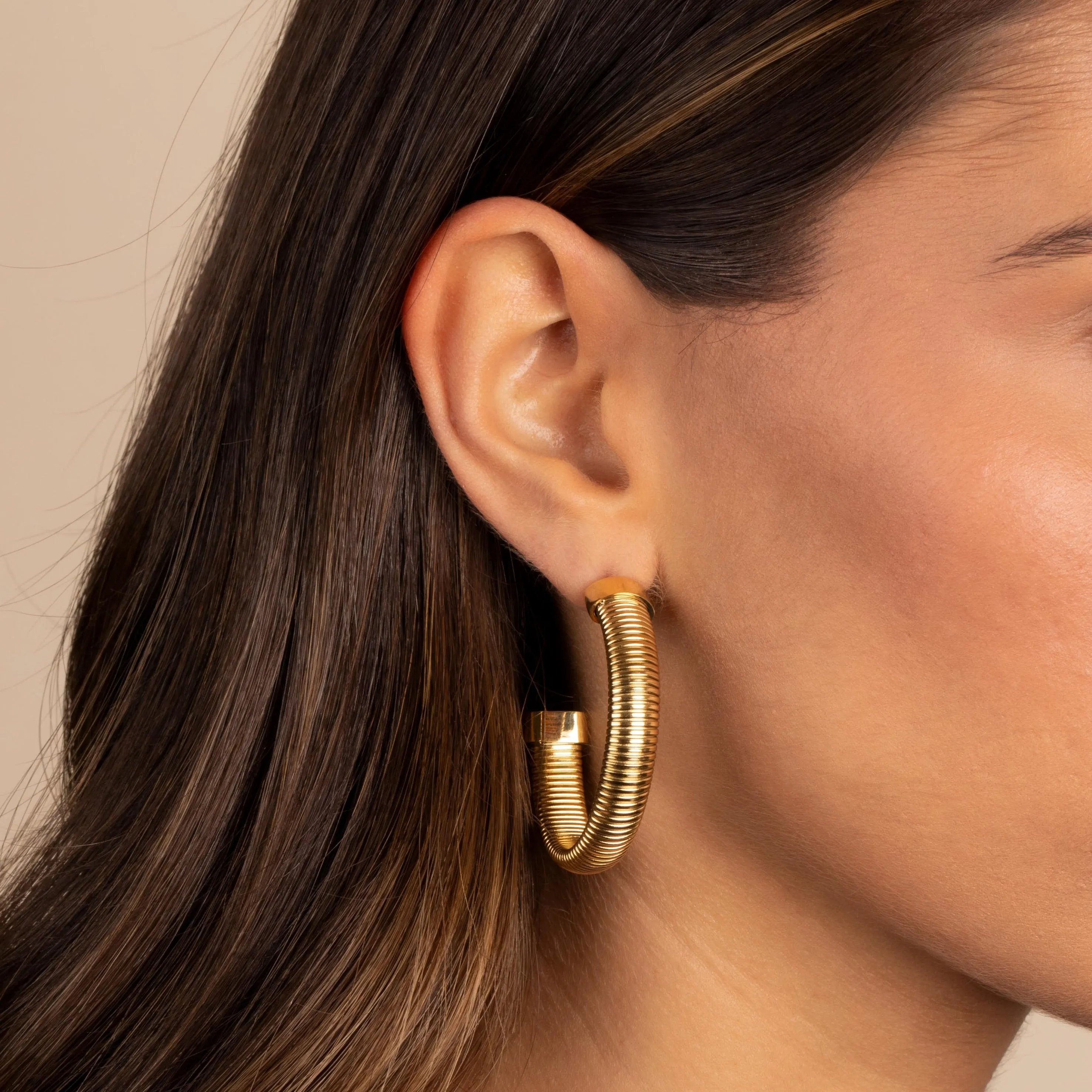 Snake Open Hoop Earring sold by Adina Eden's product image thumbnail 2