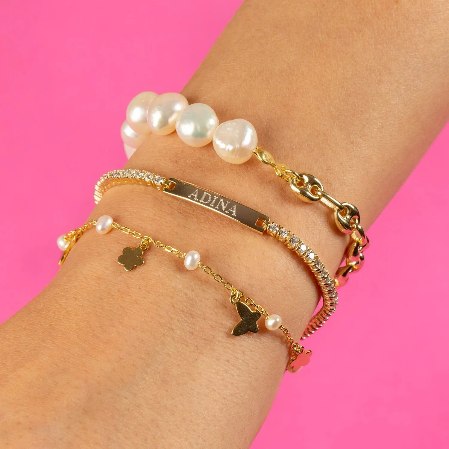 Mariner X Freshwater Pearl Bracelet sold by Adina Eden's product image thumbnail 2