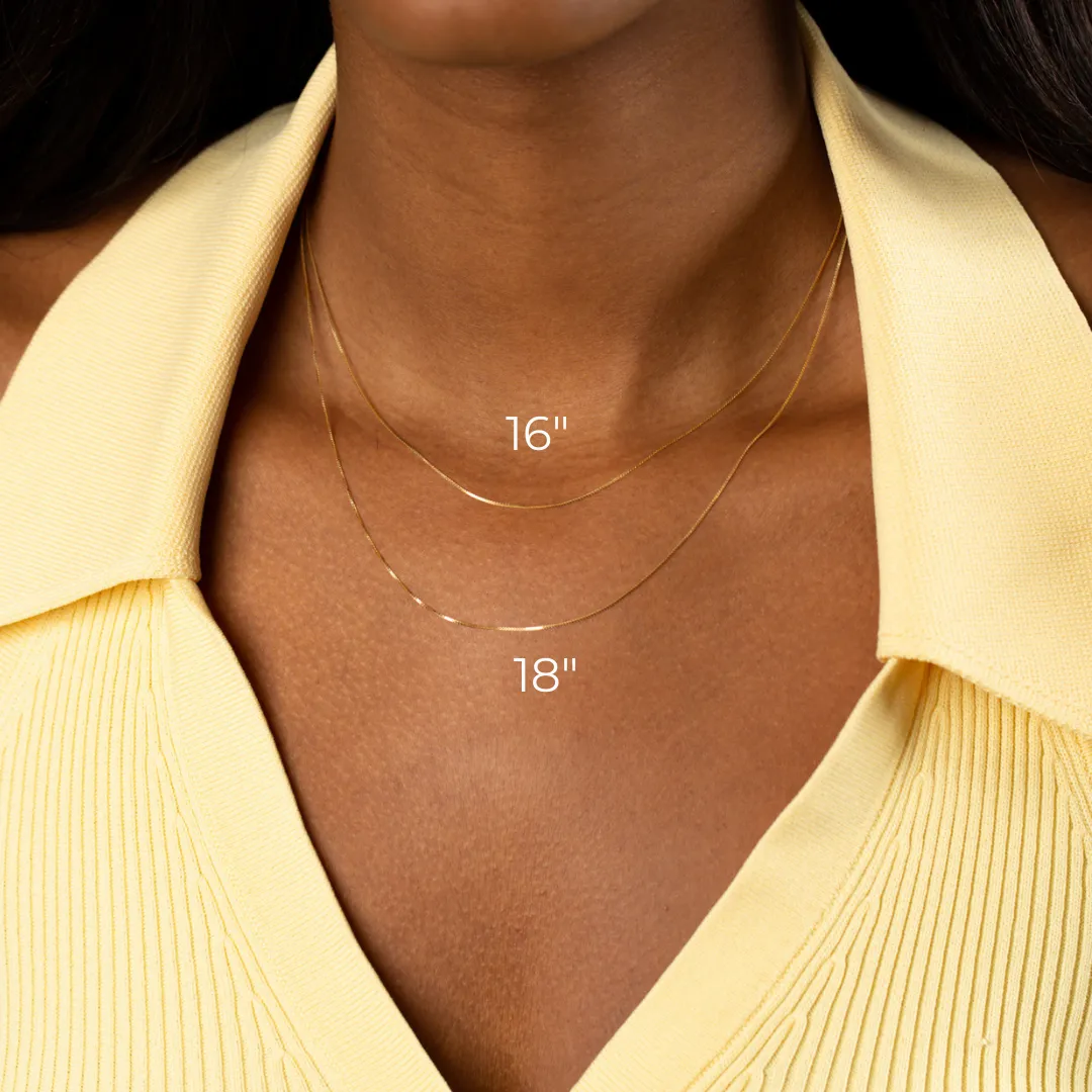 Box Chain Necklace 14K sold by Adina Eden's product image thumbnail 4