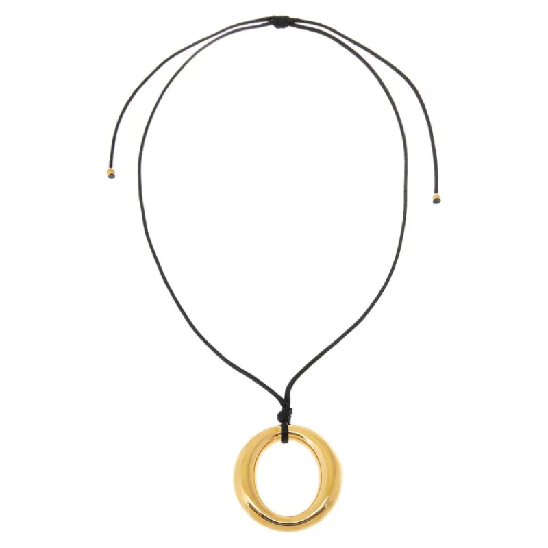 Solid Open Circle Rope Pendant Necklace made by Adina Eden's