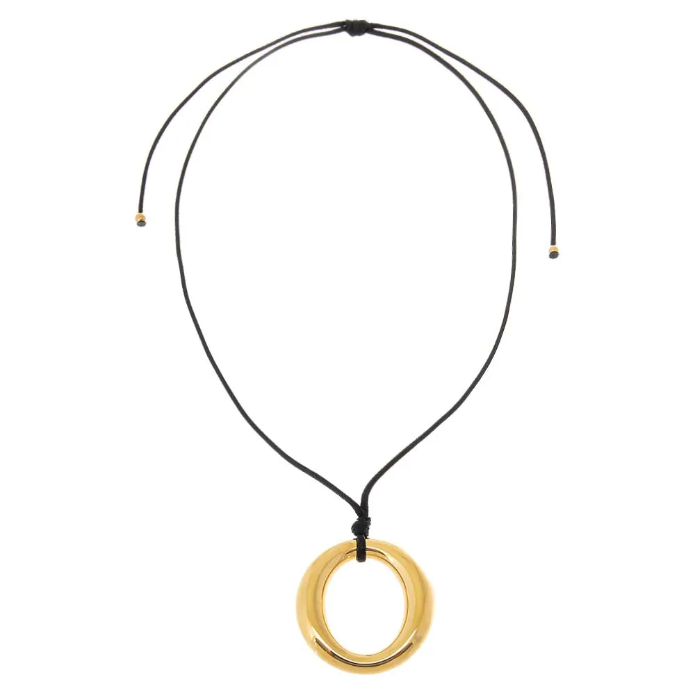 Solid Open Circle Rope Pendant Necklace sold by Adina Eden's