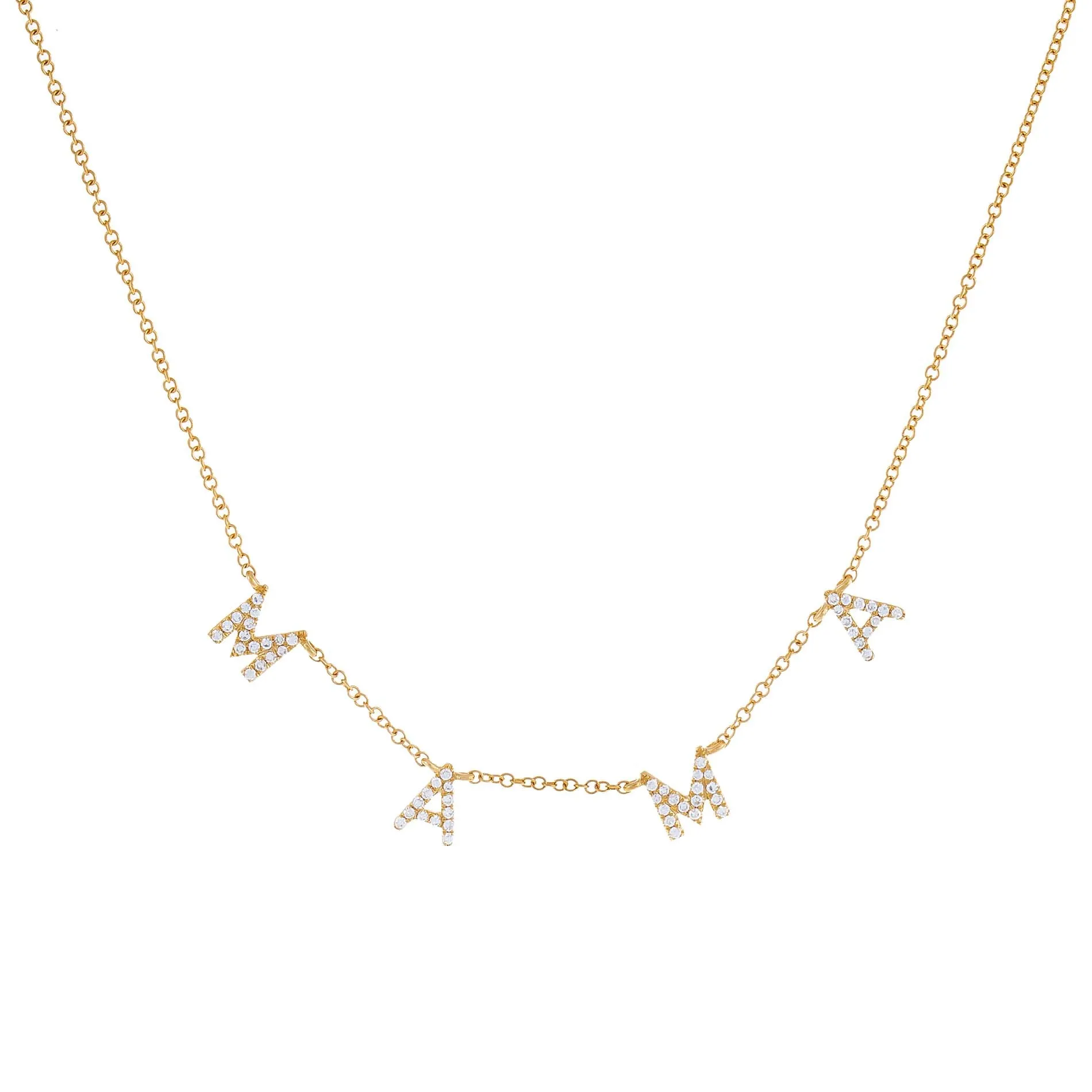 Diamond Mama Necklace 14K sold by Adina Eden's