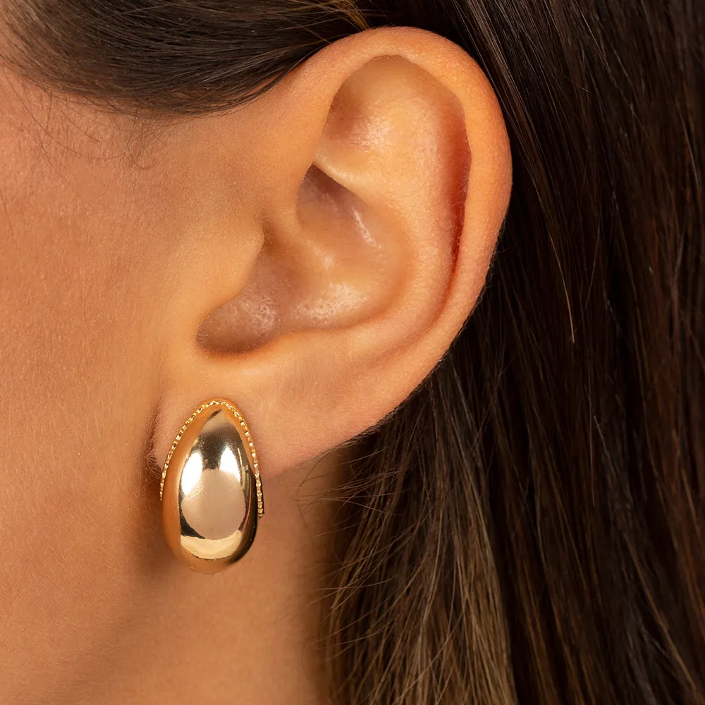 Solid Super Chunky Half Hoop Earring sold by Adina Eden's product image thumbnail 4