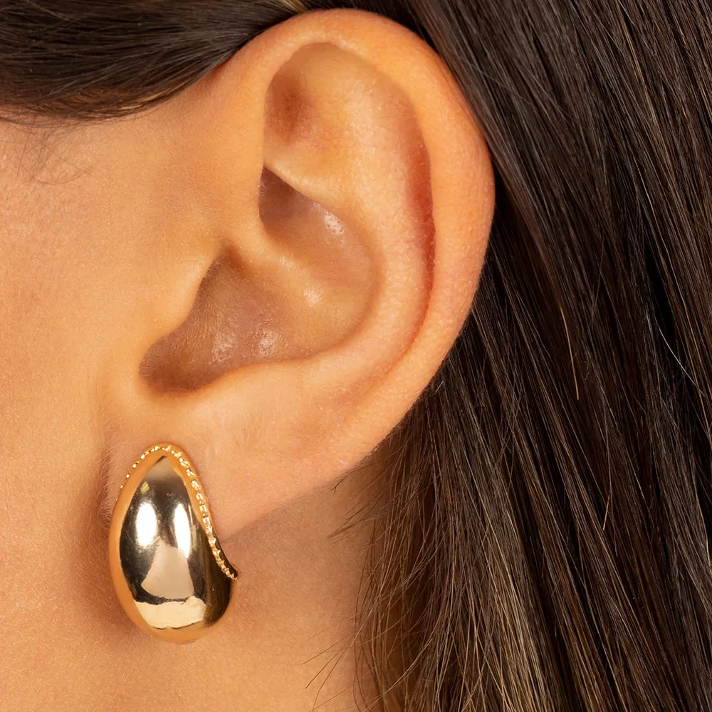 Solid Super Chunky Half Hoop Earring sold by Adina Eden's product image thumbnail 2