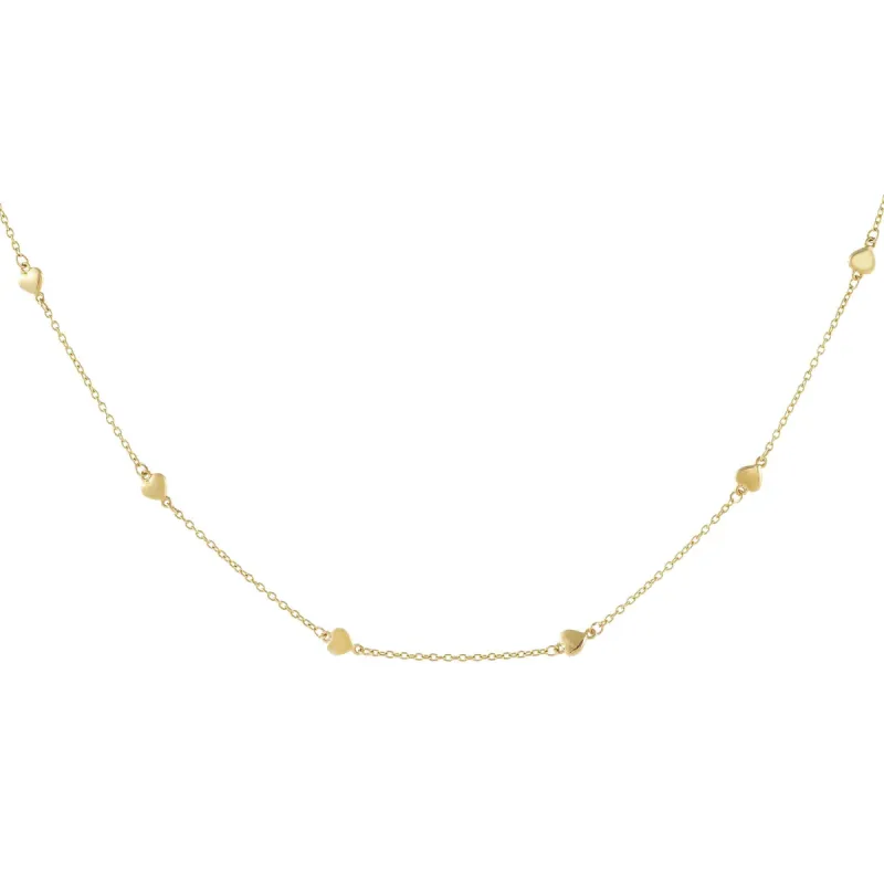 Mini Hearts Necklace 14K sold by Adina Eden's