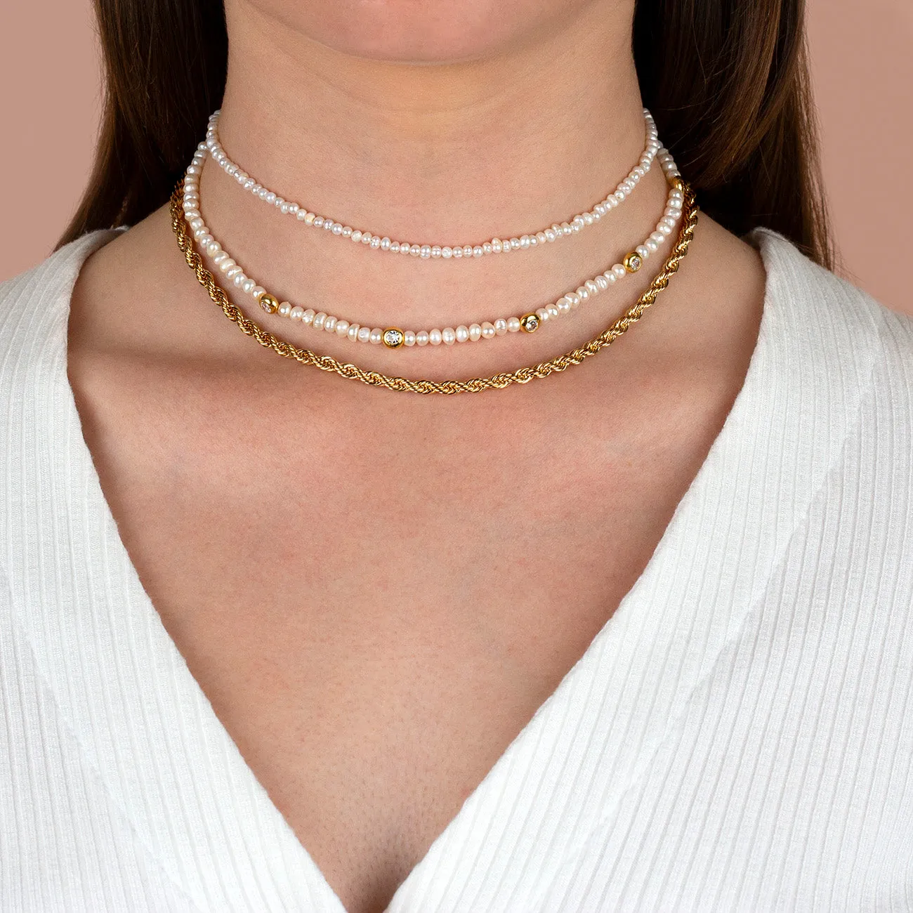 Tiny Pearl Choker sold by Adina Eden's product image thumbnail 2