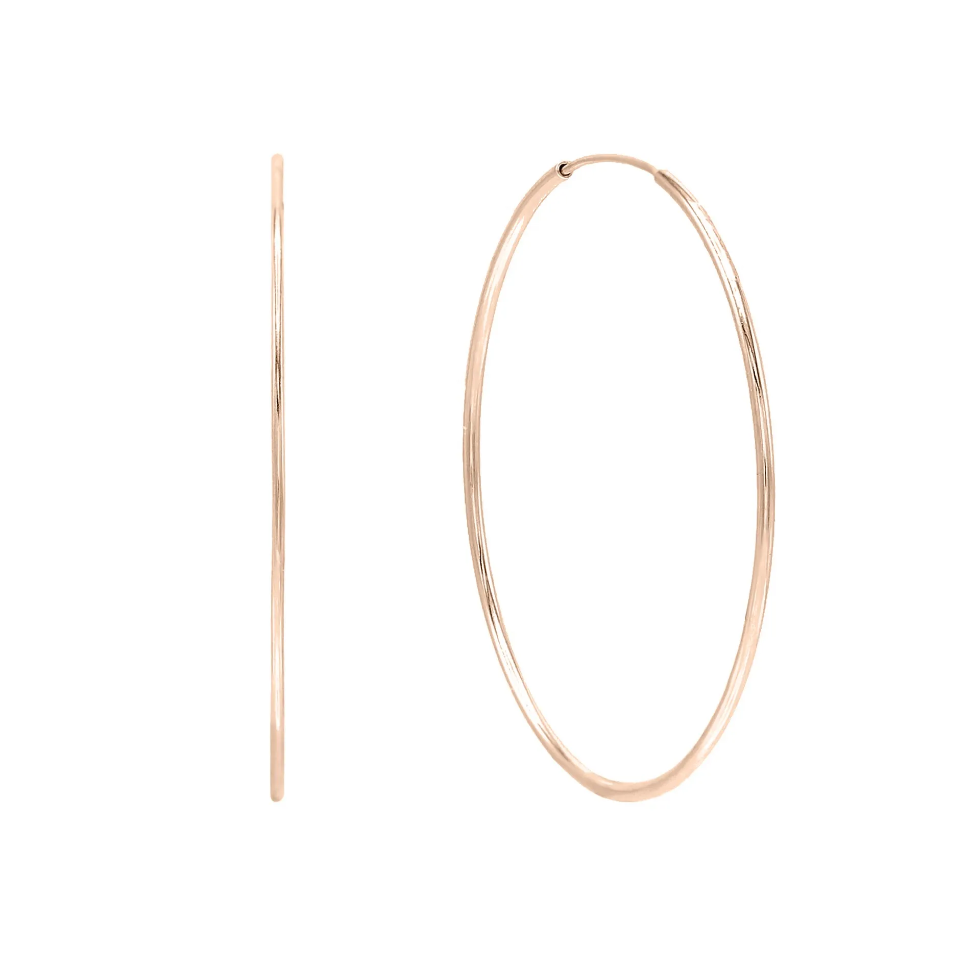 Medium Endless Hoop Earring 14K sold by Adina Eden's