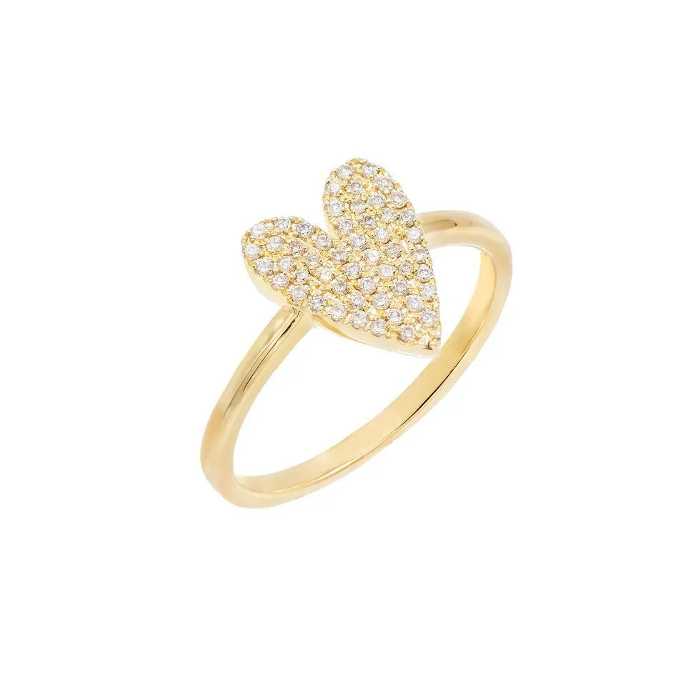 Diamond Heart Ring 14K sold by Adina Eden's