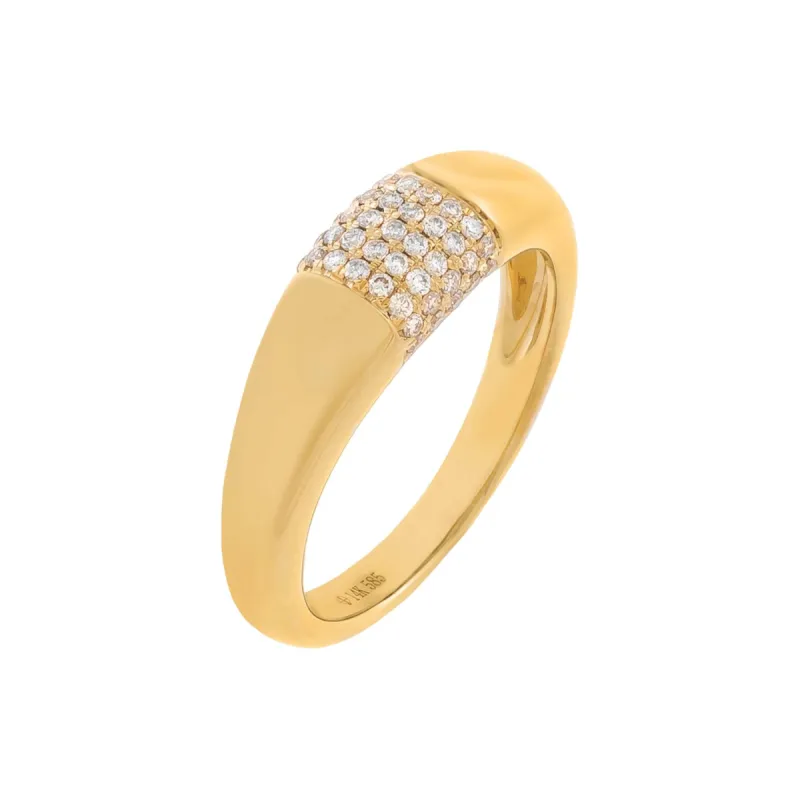 Diamond Pavé Dome Ring 14K sold by Adina Eden's