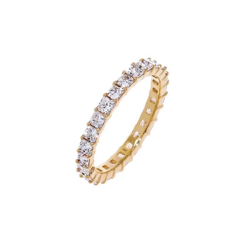 Lab Grown Diamond Princess Cut Eternity Band 14K sold by Adina Eden's