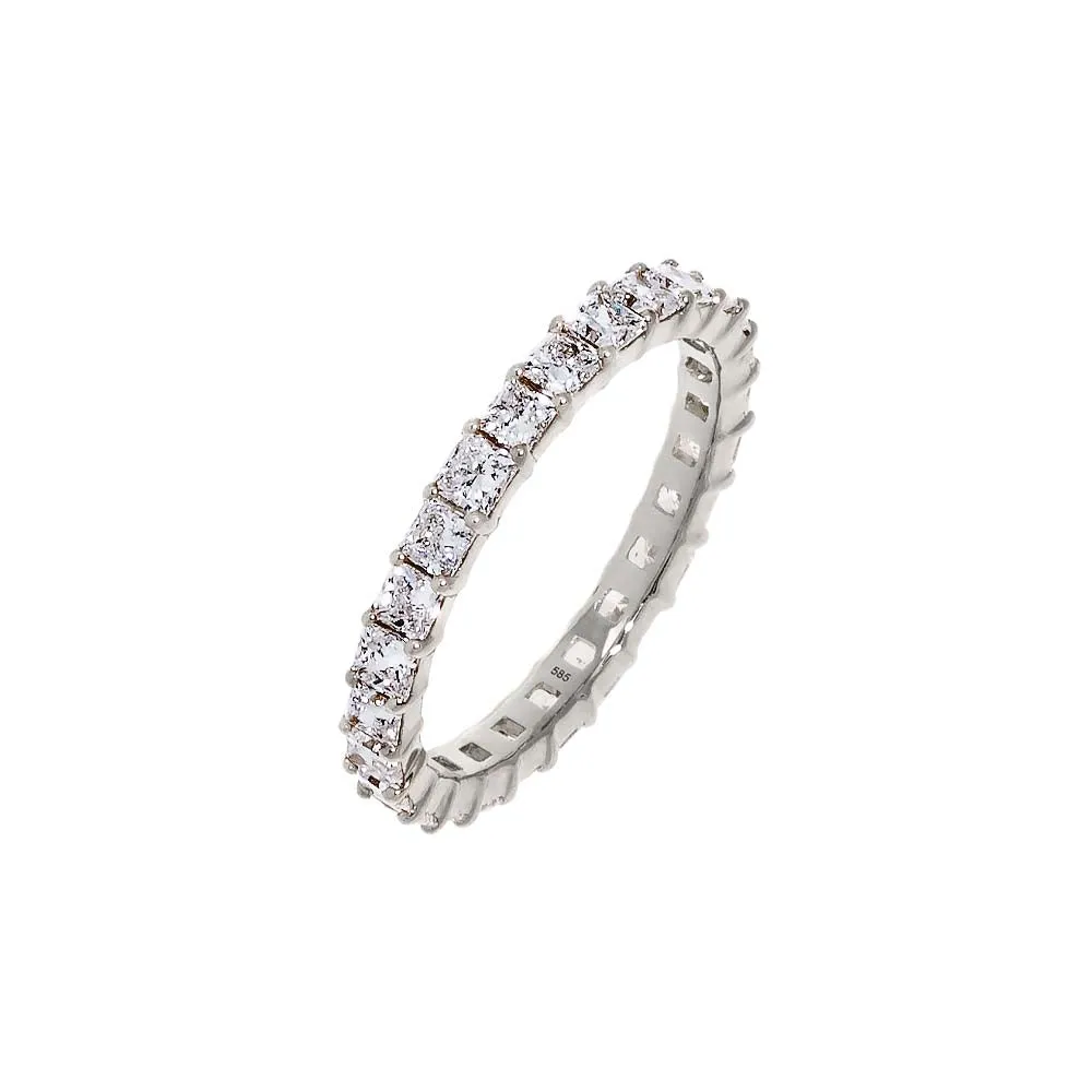 Lab Grown Diamond Princess Cut Eternity Band 14K sold by Adina Eden's product image thumbnail 3