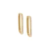 Thin Pave Paperclip Huggie 
Earring 14K sold by Adina Eden's