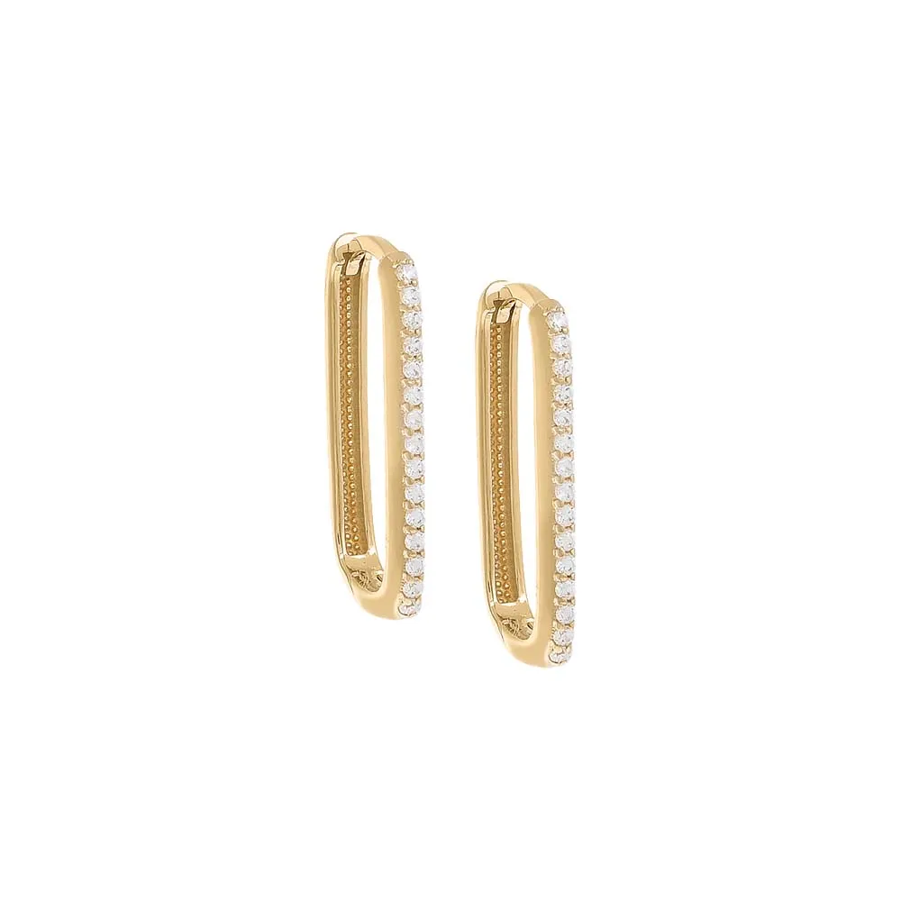 Thin Pave Paperclip Huggie
Earring 14K sold by Adina Eden's product image thumbnail 5