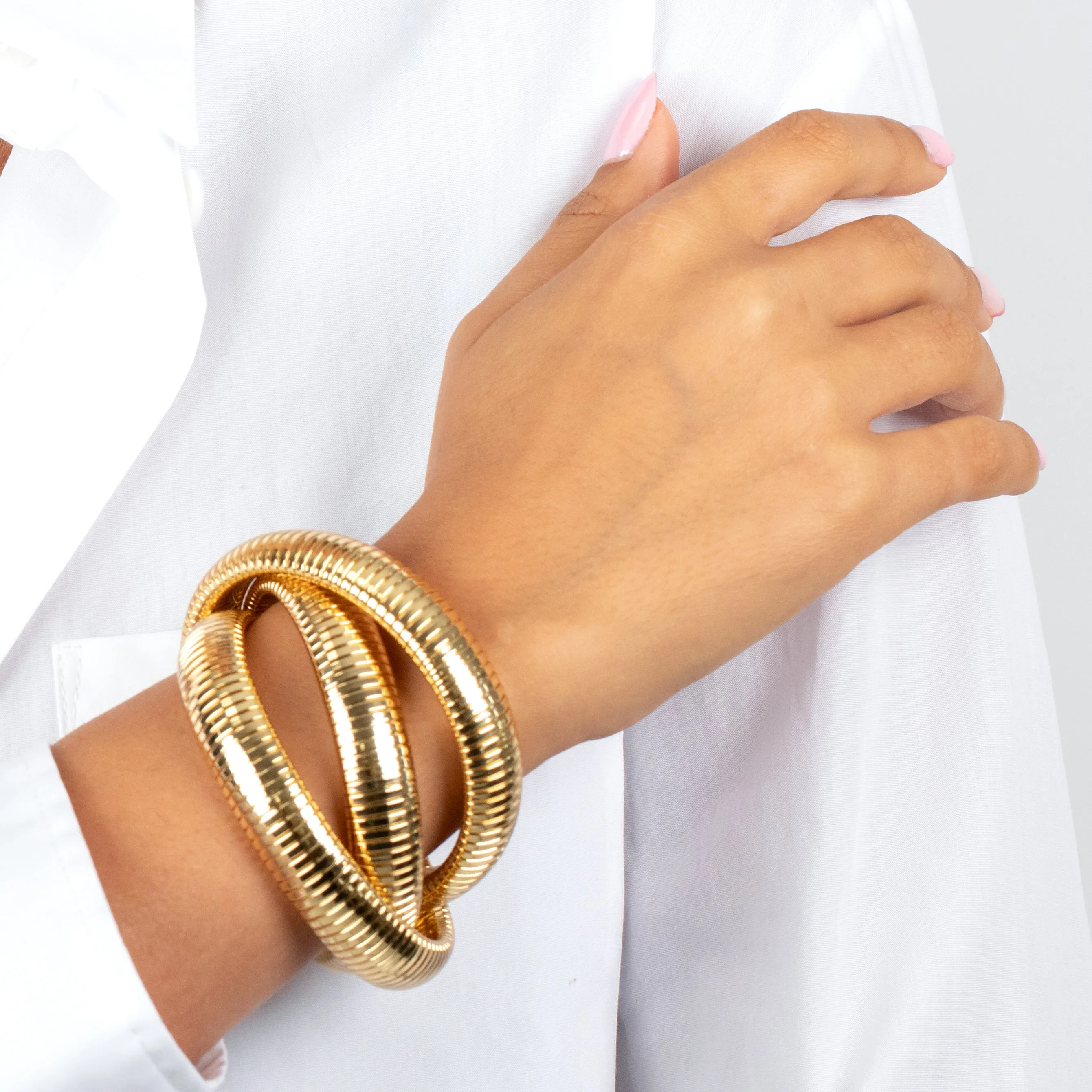 Chunky Triple Intertwined Snake Bracelet sold by Adina Eden's product image thumbnail 2