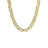 Wide Pave/Solid Hearts Chain Choker Necklace sold by Adina Eden's