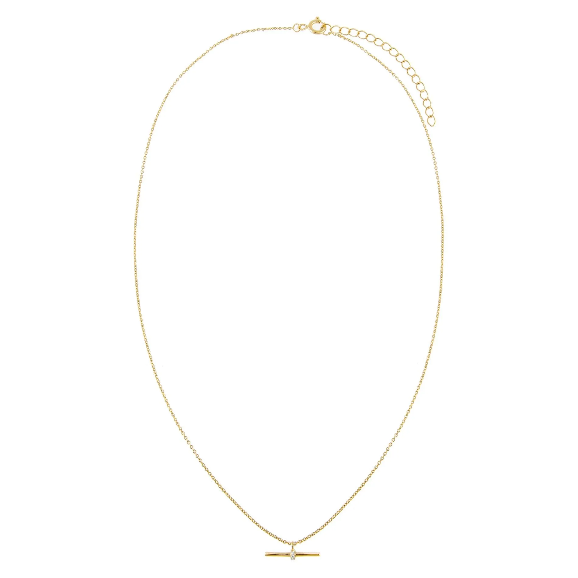 Pavé Bar Necklace sold by Adina Eden's product image thumbnail 3