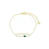 Pavé X Colored Teardrop Pendant Bracelet sold by Adina Eden's