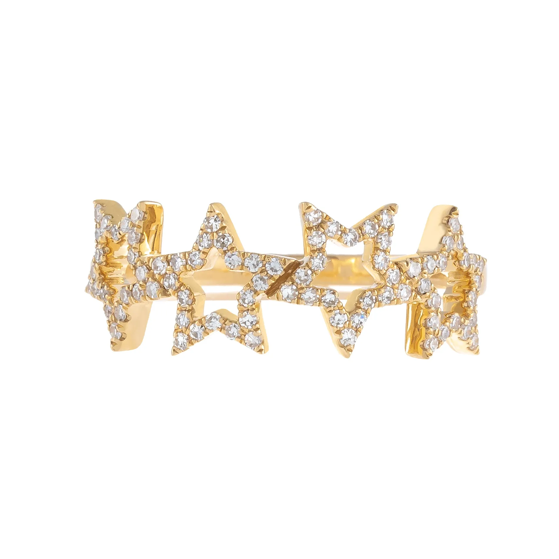 Diamond Open Star Ring 14K sold by Adina Eden's product image thumbnail 3