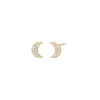 Mini Pavé Moon Stud Earring sold by Adina Eden's