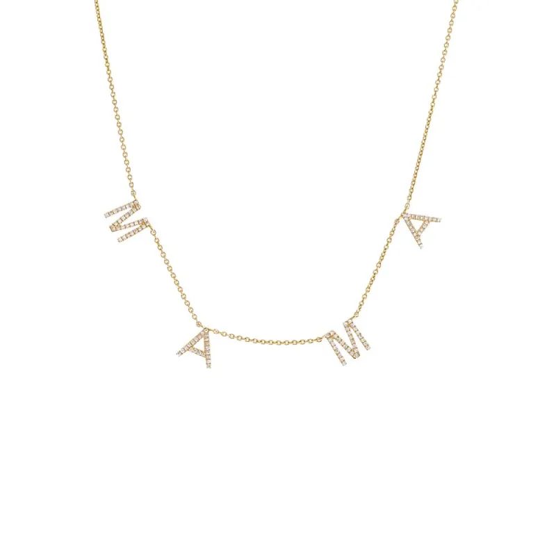 Diamond Pave Mama Necklace 14K sold by Adina Eden's
