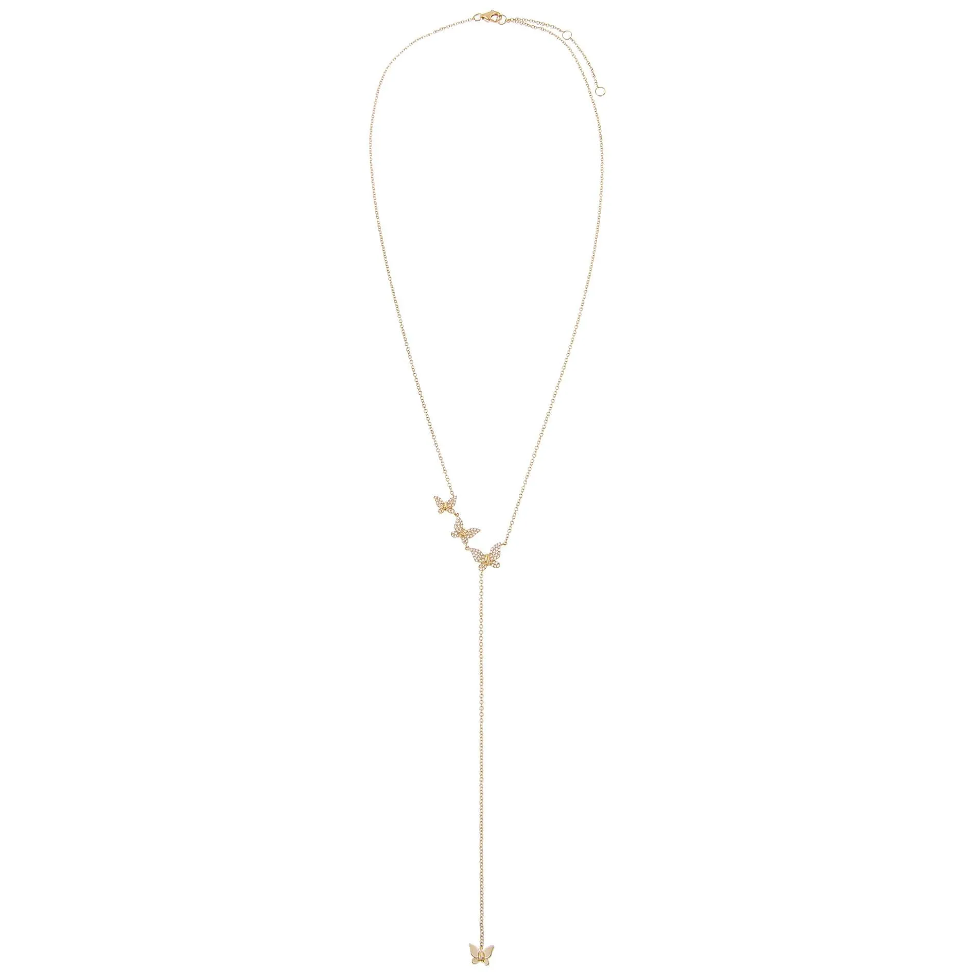Diamond Butterflies Lariat 14K sold by Adina Eden's product image thumbnail 3