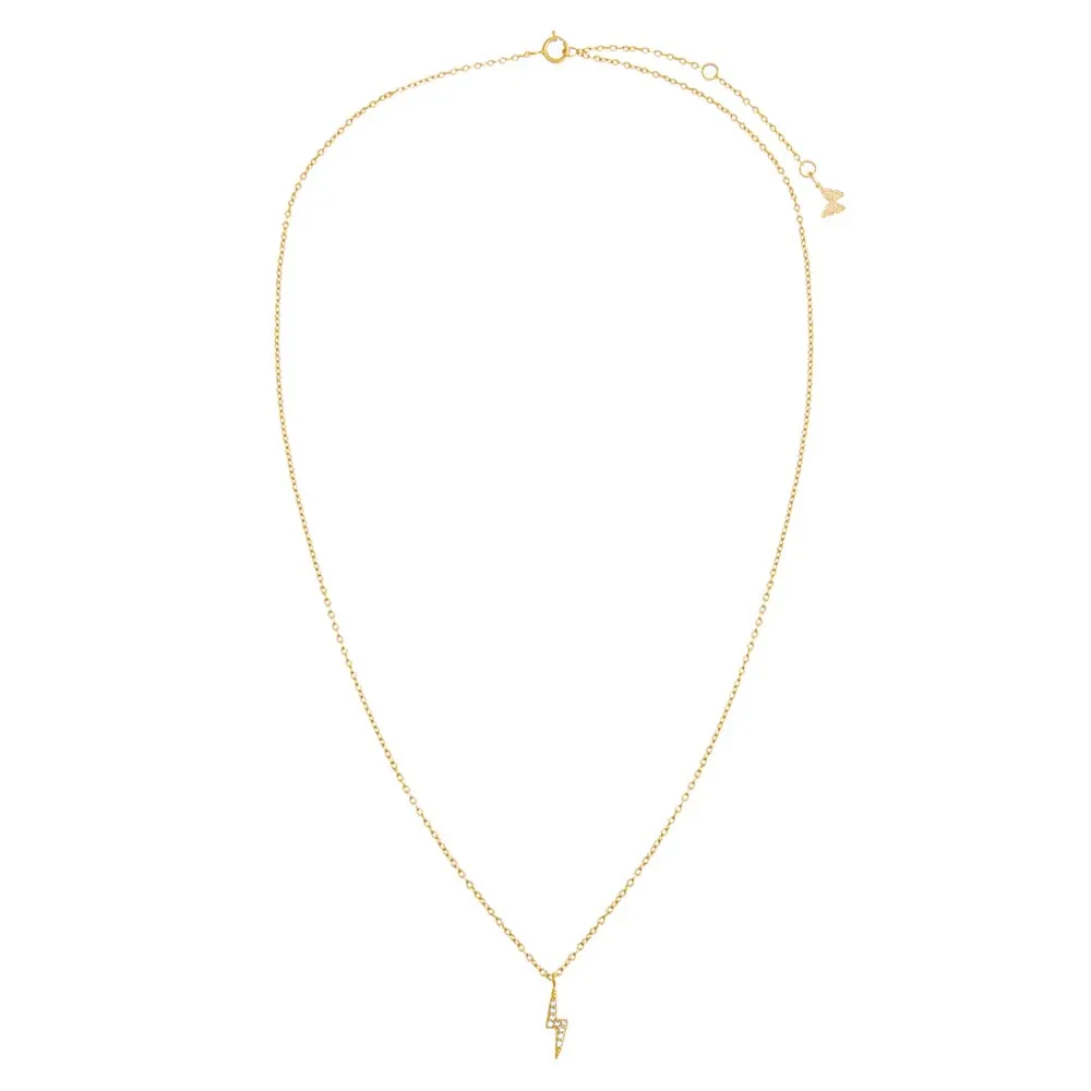 Mini Pavé Lightning Necklace sold by Adina Eden's product image thumbnail 3