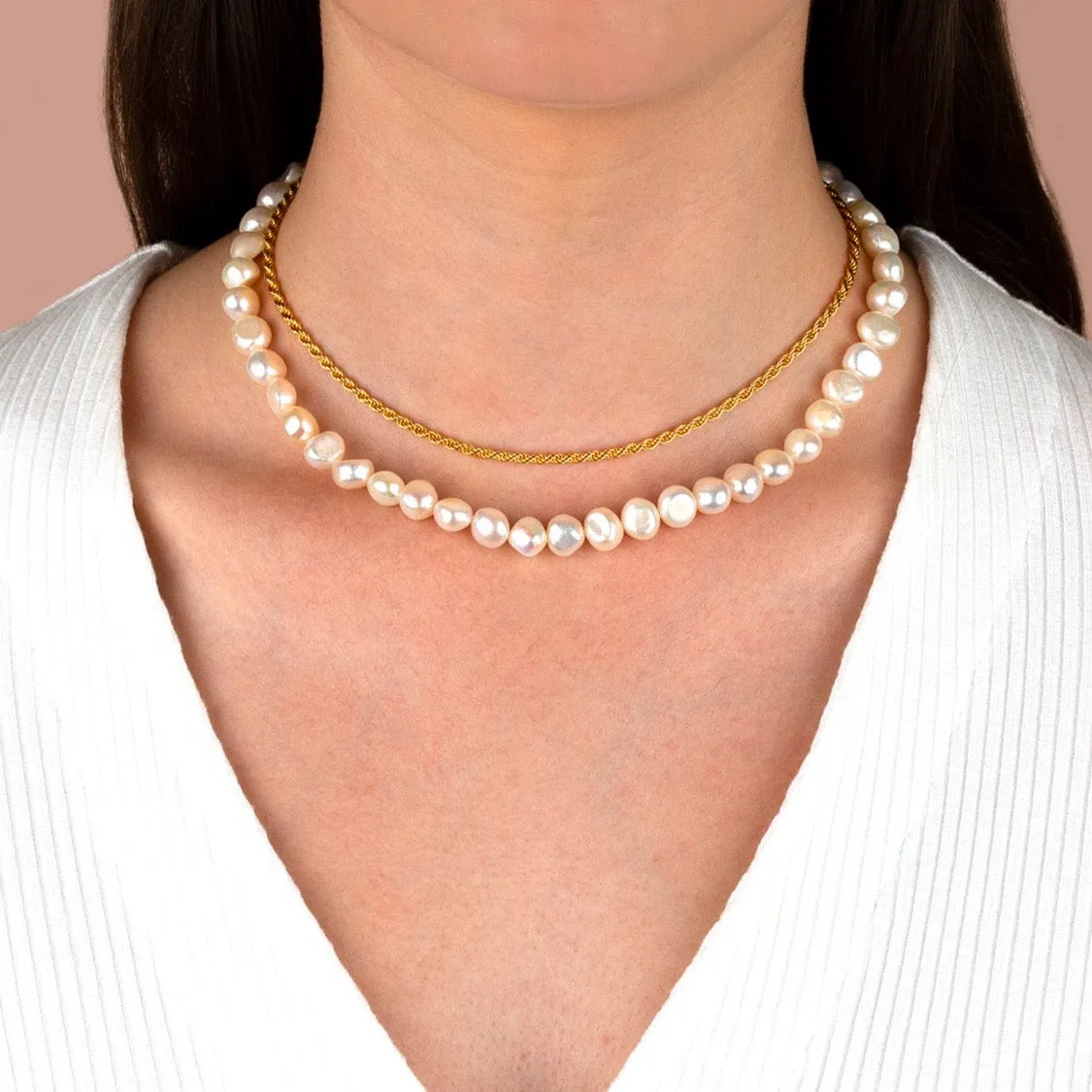 Multi Pearl Necklace sold by Adina Eden's product image thumbnail 2