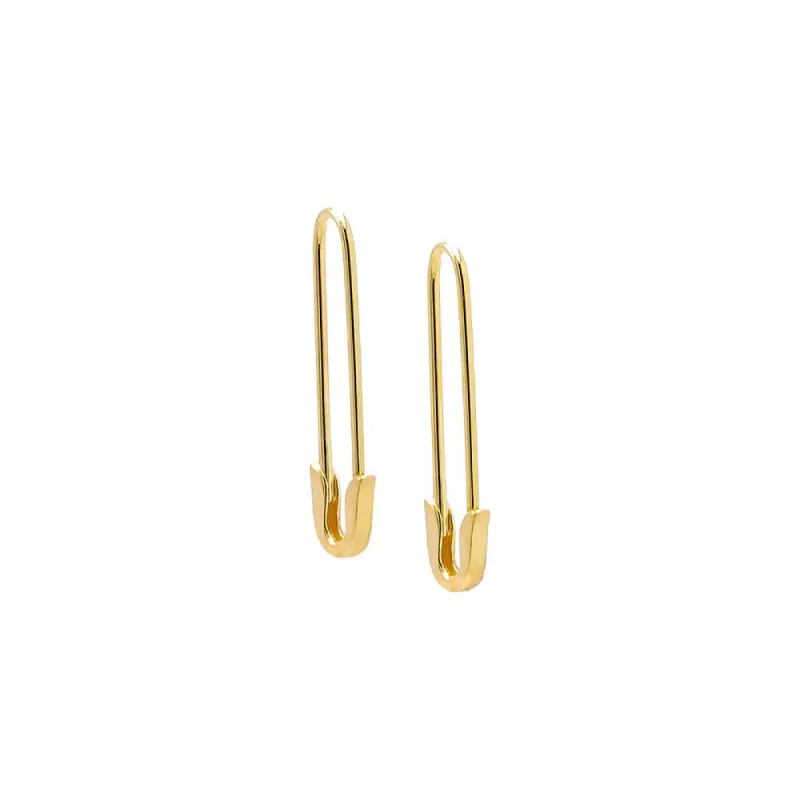 Safety Pin Earring 14K sold by Adina Eden's
