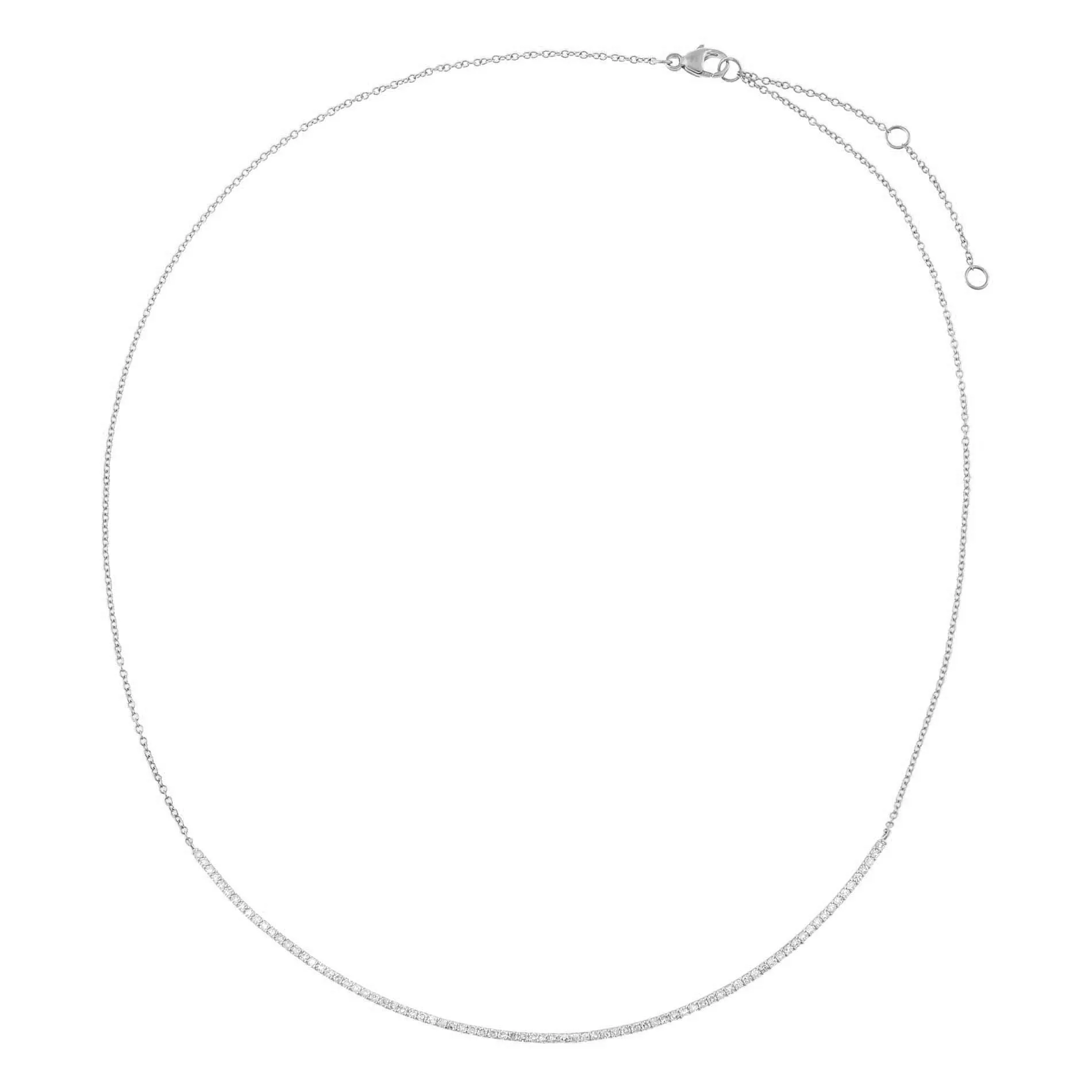 Diamond Tennis Scoop Bar Necklace 14K sold by Adina Eden's product image thumbnail 3