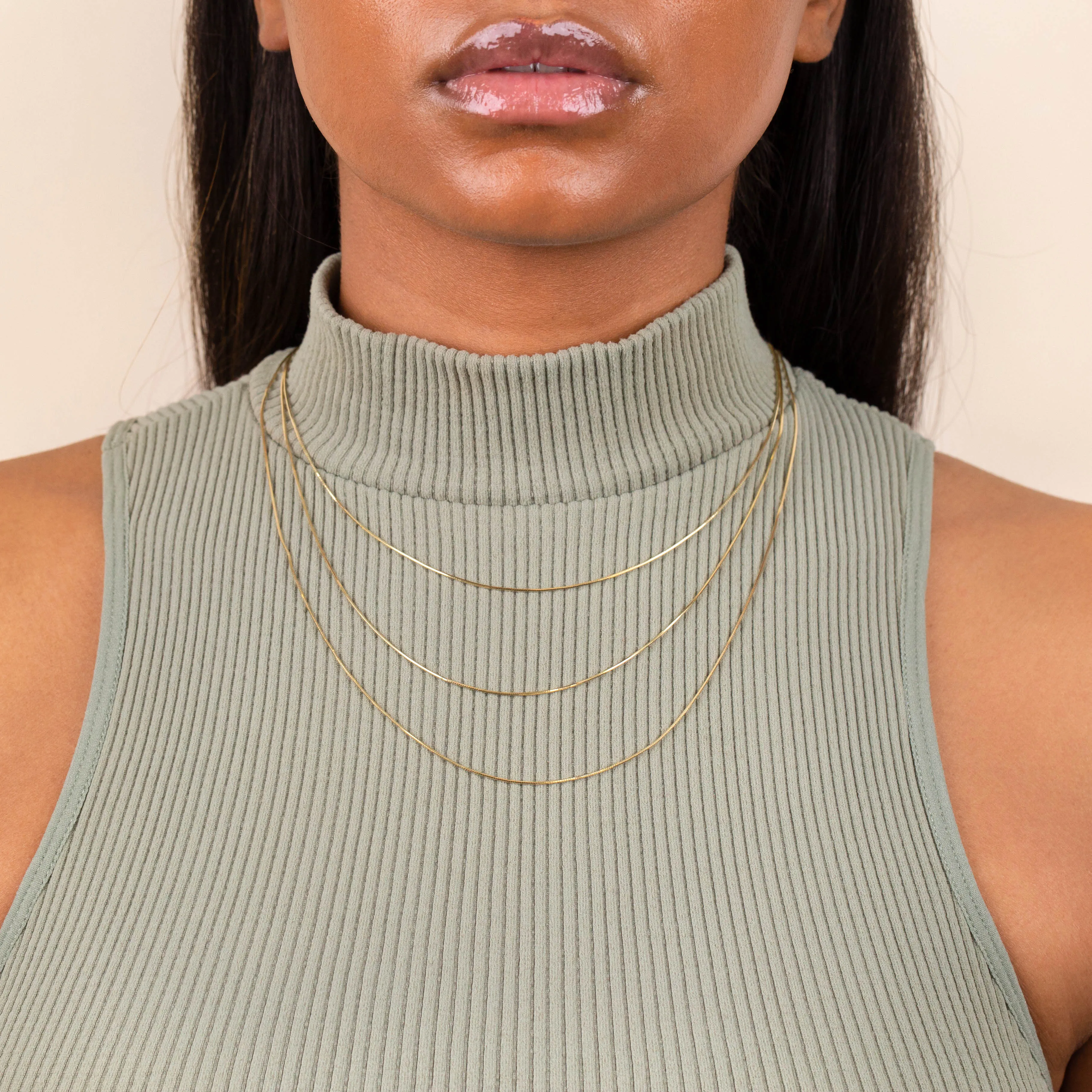 Thin Snake Chain Necklace Combo Set sold by Adina Eden's product image thumbnail 2