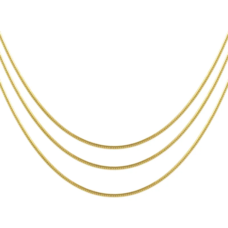 Thin Snake Chain Necklace Combo Set sold by Adina Eden's