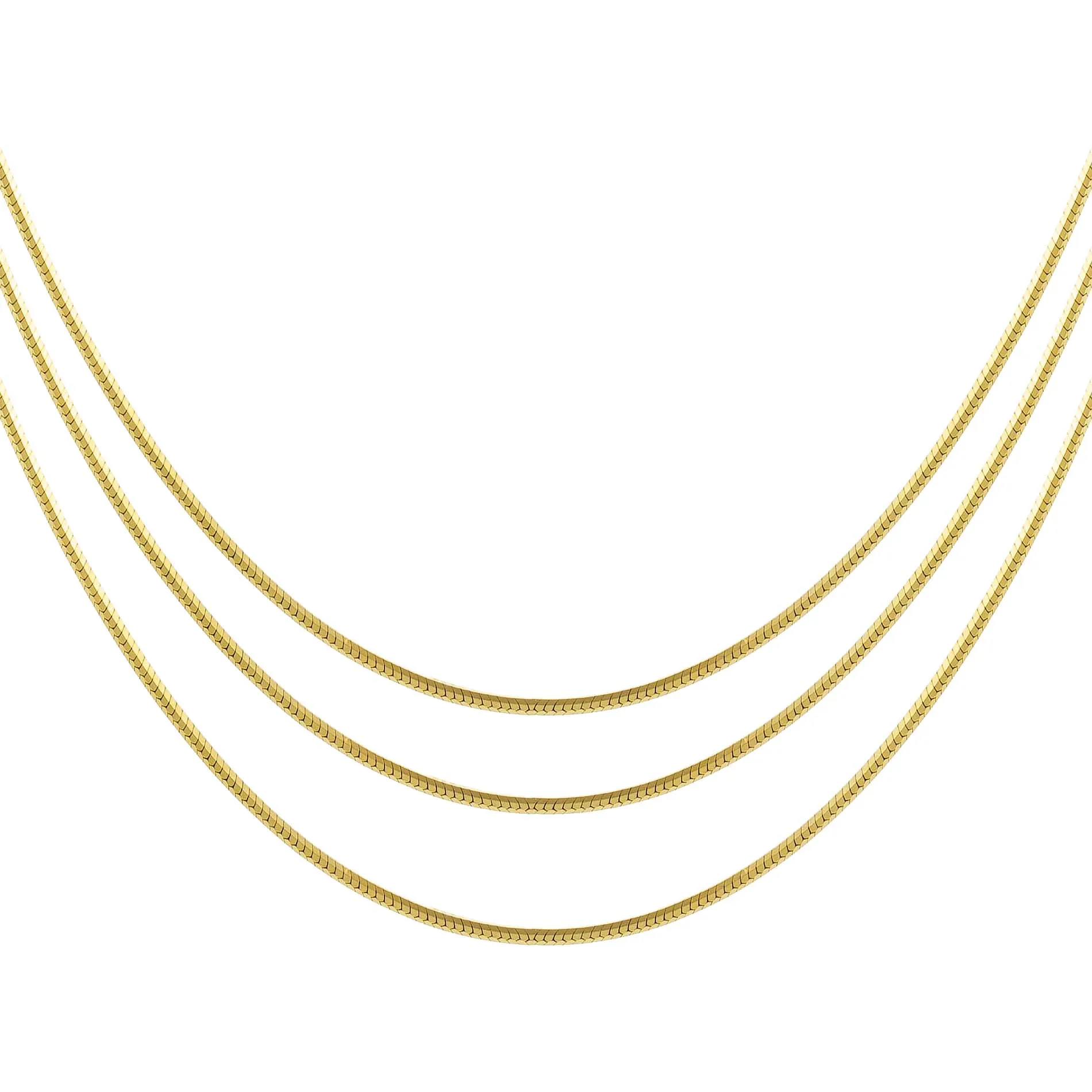 Thin Snake Chain Necklace Combo Set sold by Adina Eden's