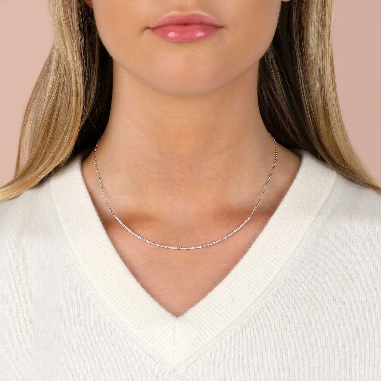 Diamond Tennis Scoop Bar Necklace 14K sold by Adina Eden's product image thumbnail 2