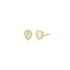 Teardrop Bezel Stud Earring sold by Adina Eden's