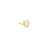 Teardrop Bezel Stud Earring sold by Adina Eden's
