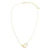 Pavé X Solid Double Link Necklace sold by Adina Eden's