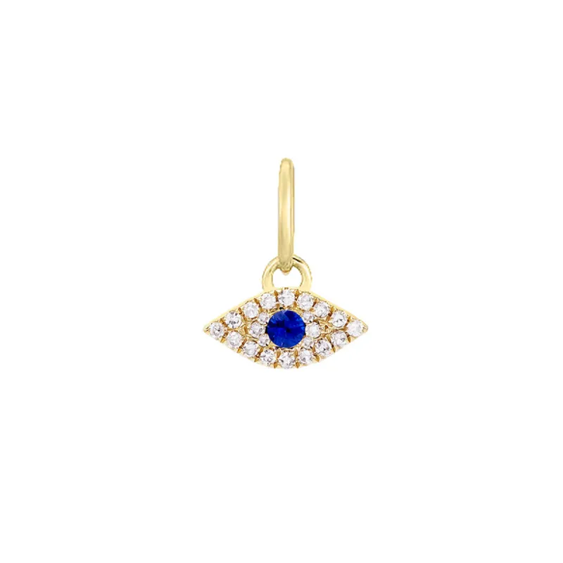 Diamond Evil Eye Charm 14K sold by Adina Eden's
