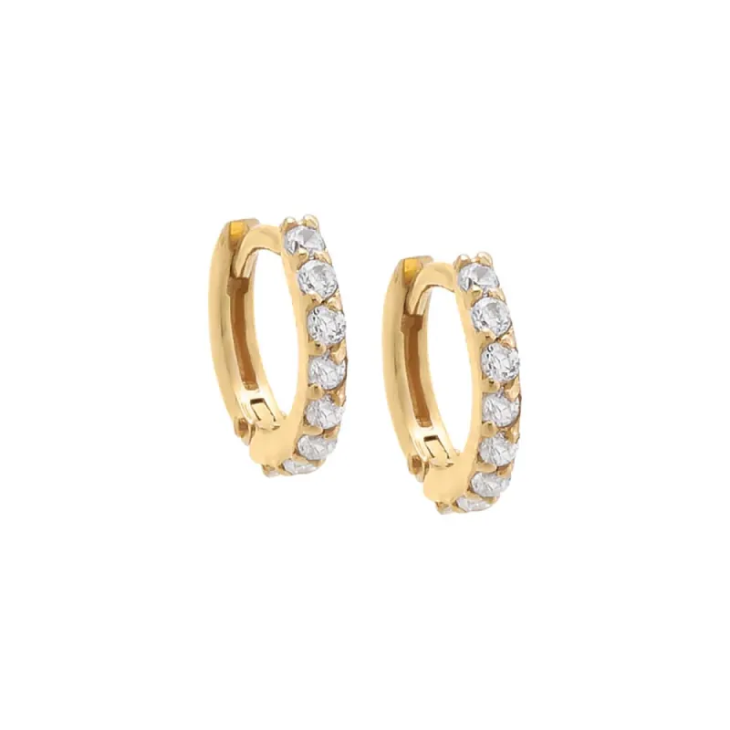 Cartilage CZ Huggie Earring 14K sold by Adina Eden's