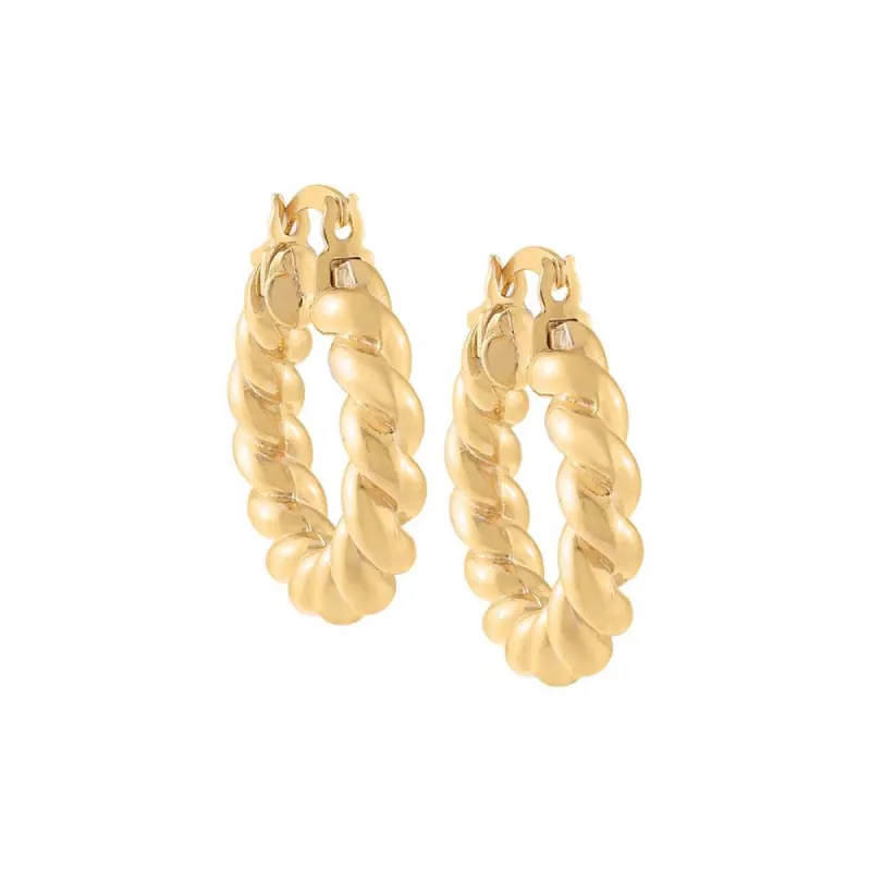 Solid Twisted Hoop Earring sold by Adina Eden's