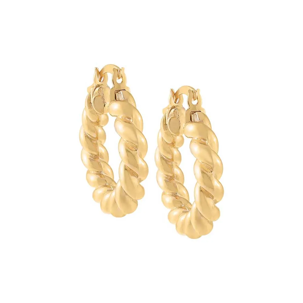 Solid Twisted Hoop Earring sold by Adina Eden's